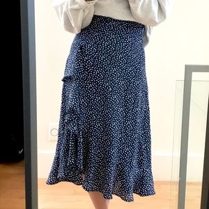 Lulu’s Trendy, Flowy Polka Dot Wrap Skirt